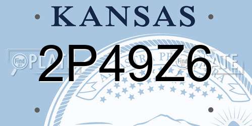 2P49Z6 Kansas License Plate