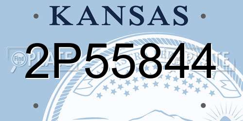 2P55844 Kansas License Plate