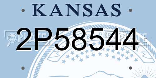 2P58544 Kansas License Plate