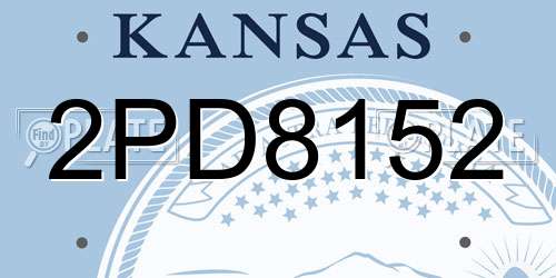 2PD8152 Kansas License Plate
