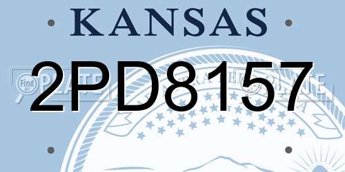 2PD8157 Kansas License Plate