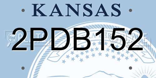 2PDB152 Kansas License Plate