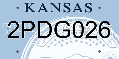 2PDG026 Kansas License Plate