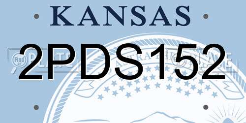 2PDS152 Kansas License Plate