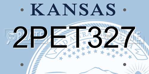 2PET327 Kansas License Plate