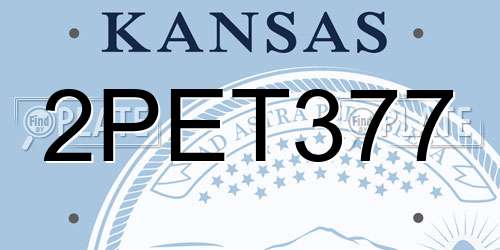 2PET377 Kansas License Plate