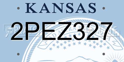 2PEZ327 Kansas License Plate