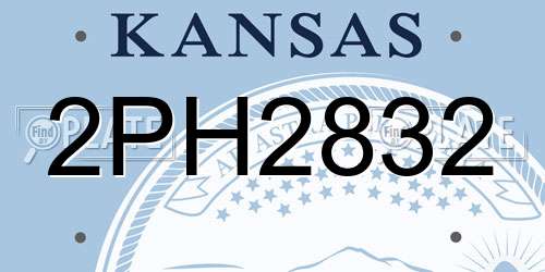 2PH2832 Kansas License Plate
