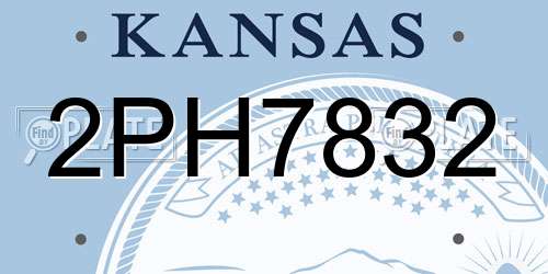 2PH7832 Kansas License Plate