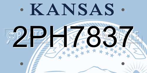 2PH7837 Kansas License Plate