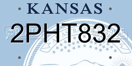 2PHT832 Kansas License Plate