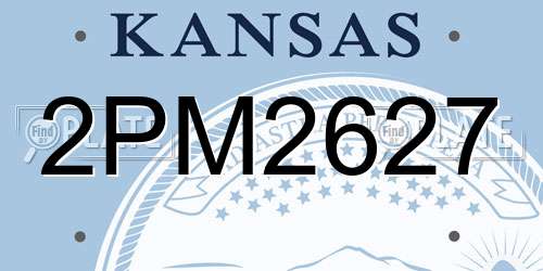 2PM2627 Kansas License Plate