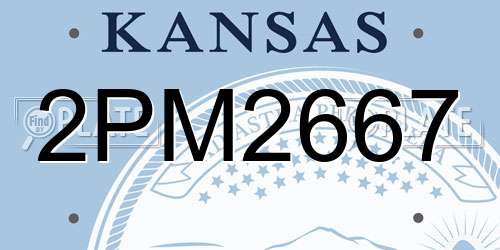 2PM2667 Kansas License Plate