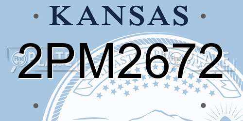2PM2672 Kansas License Plate