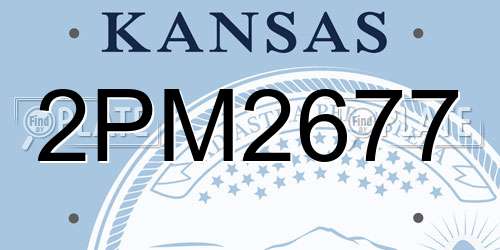 2PM2677 Kansas License Plate