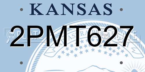 2PMT627 Kansas License Plate