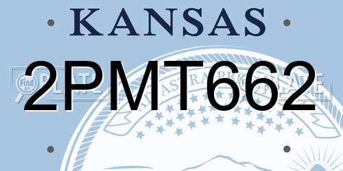 2PMT662 Kansas License Plate