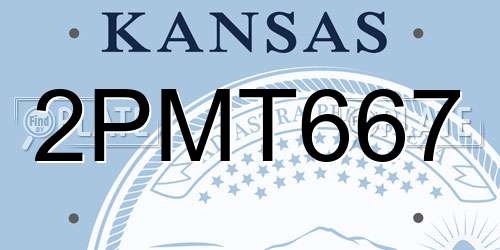 2PMT667 Kansas License Plate