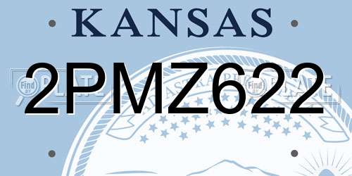 2PMZ622 Kansas License Plate