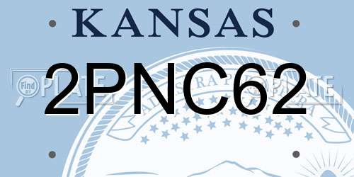 2PNC62 Kansas License Plate
