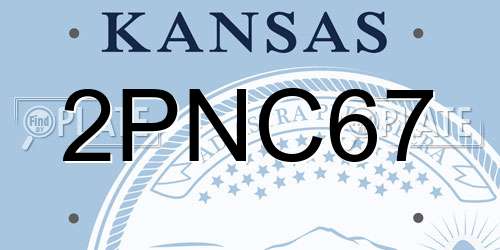 2PNC67 Kansas License Plate