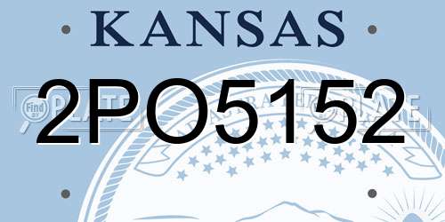 2PO5152 Kansas License Plate