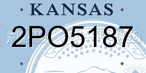 2PO5187 Kansas License Plate