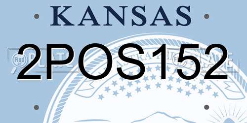 2POS152 Kansas License Plate
