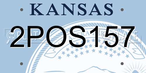 2POS157 Kansas License Plate