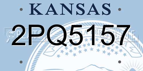 2PQ5157 Kansas License Plate