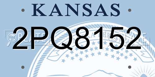 2PQ8152 Kansas License Plate