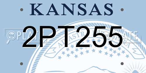 2PT255 Kansas License Plate