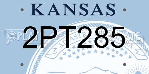 2PT285 Kansas License Plate
