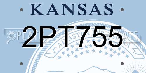2PT755 Kansas License Plate