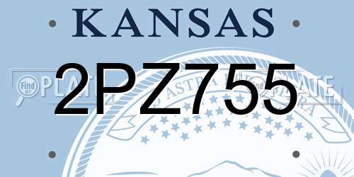 2PZ755 Kansas License Plate