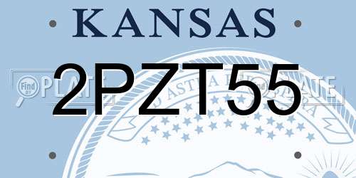 2PZT55 Kansas License Plate