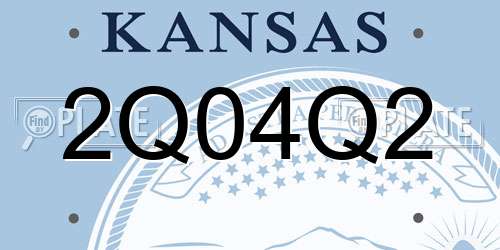 2Q04Q2 Kansas License Plate