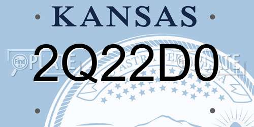 2Q22D0 Kansas License Plate