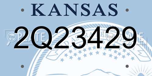 2Q23429 Kansas License Plate