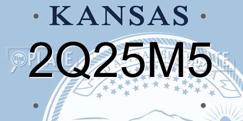 2Q25M5 Kansas License Plate