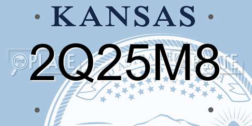 2Q25M8 Kansas License Plate