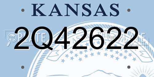 2Q42622 Kansas License Plate