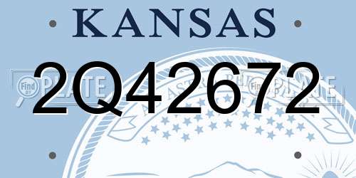 2Q42672 Kansas License Plate