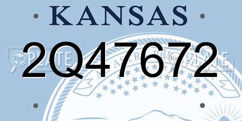 2Q47672 Kansas License Plate