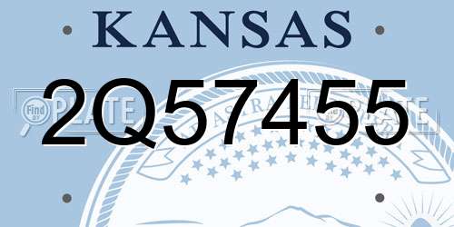 2Q57455 Kansas License Plate