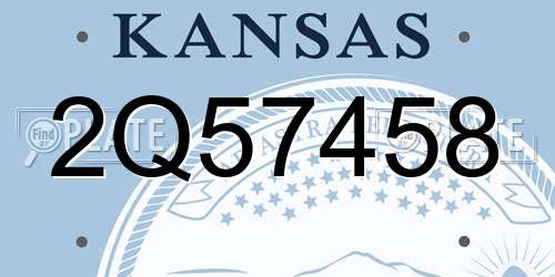 2Q57458 Kansas License Plate