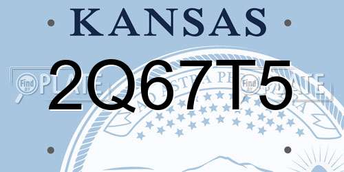 2Q67T5 Kansas License Plate