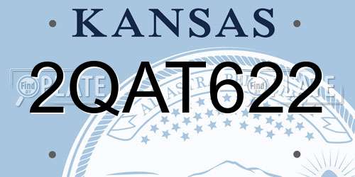 2QAT622 Kansas License Plate