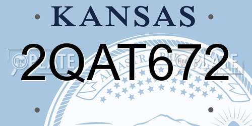 2QAT672 Kansas License Plate