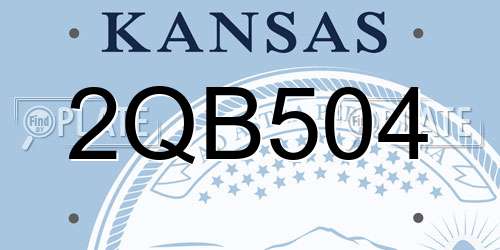 2QB504 Kansas License Plate